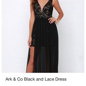Black Lace Maxi Dress